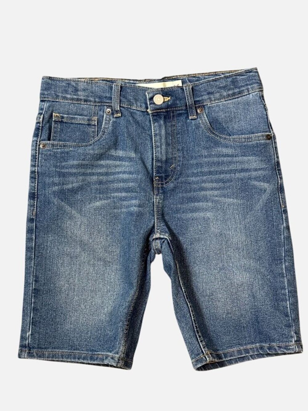 Levi’s Boys Size 16 Reg W28 Slim Blue Denim Shorts Adjustable Waist